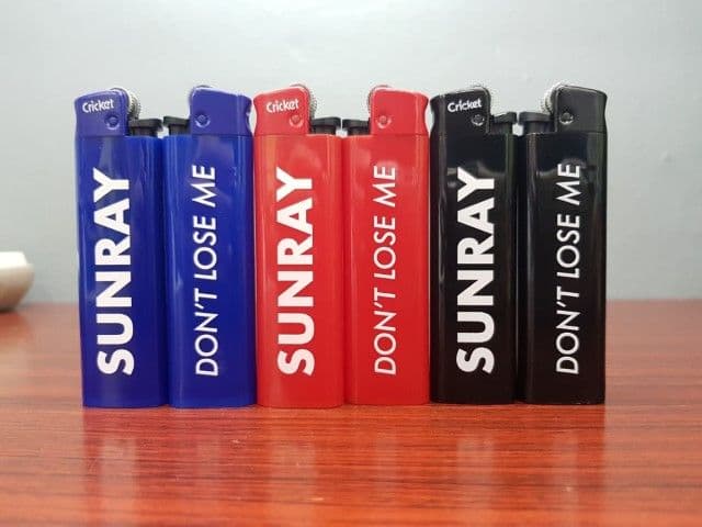 สกรีนไฟแช็ค SUNRAY