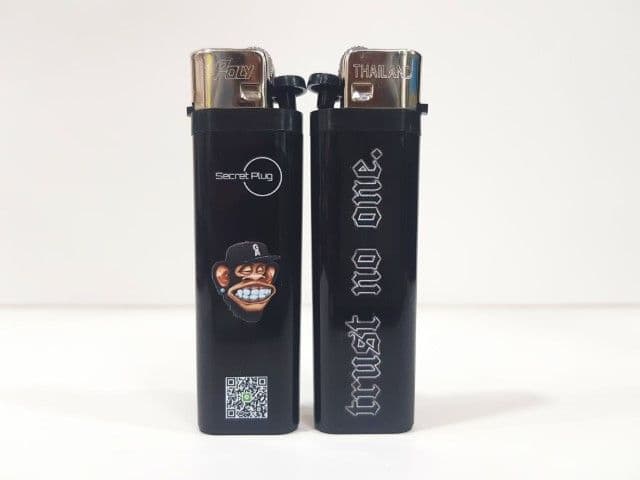 สกรีนไฟแช็คโลโก้ SECRET PLUG
